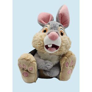 Disney Thumper Plush Toy Gray & Beige Rabbit 12" Soft Stuffed Animal NWT Bambi